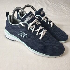 Skechers Womens Flex Appeal 3.0 13070TX Blue Running Shoes Sneakers Size 8.5